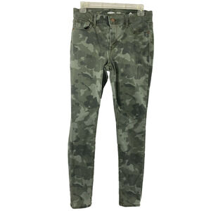 Old Navy Camo Jeans Womens Size 6 Green Rockstar Super Skinny Stretch‎
